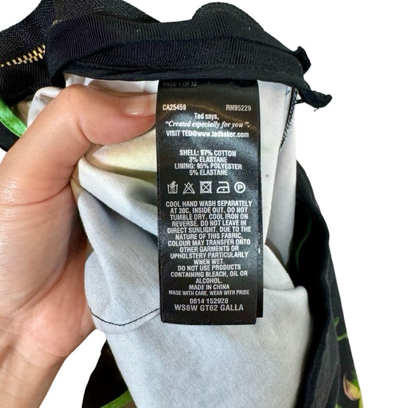 Ted Baker Galla Trousers in Mirrored Forget Me Not Print Sz:2/US6 - Picture 9 of 12